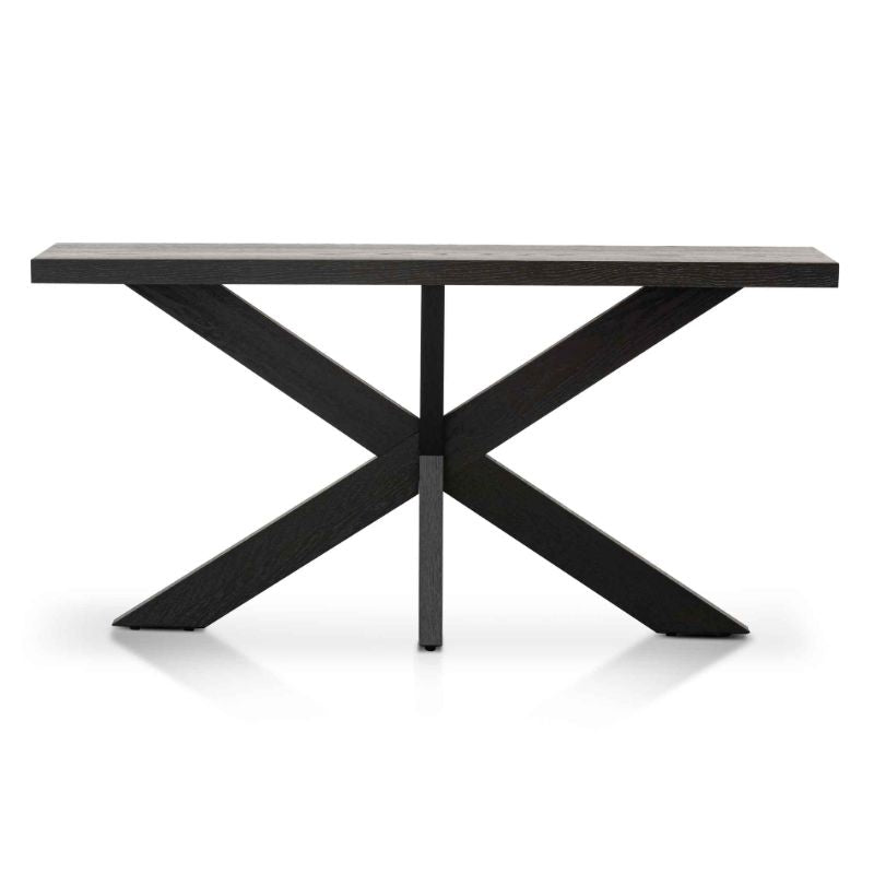 Middleton 160CM Console Table Textured Black Front