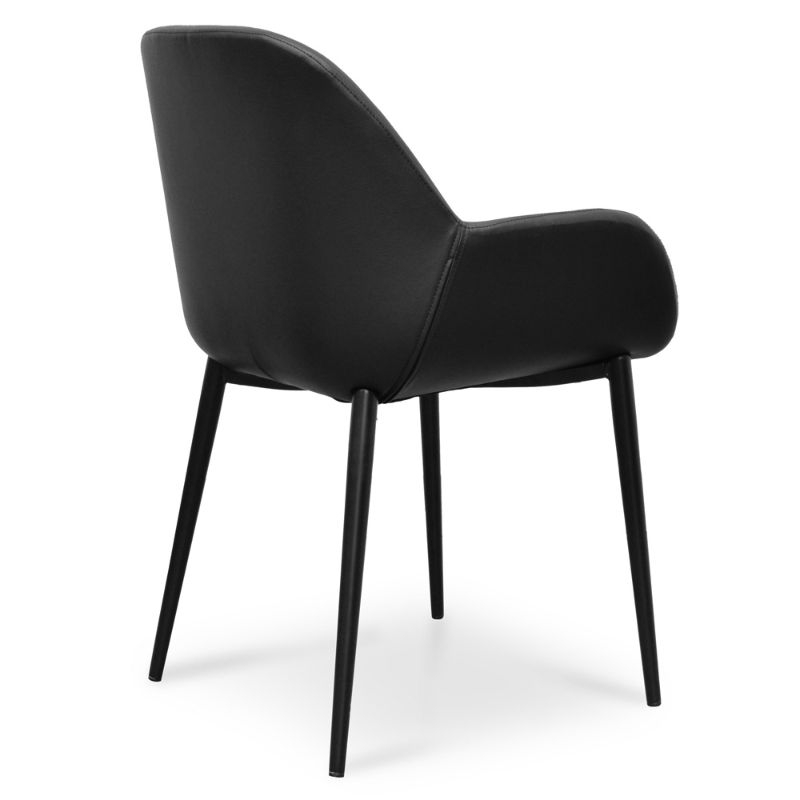 Middleton Dining Chair Black Legs Back Angle