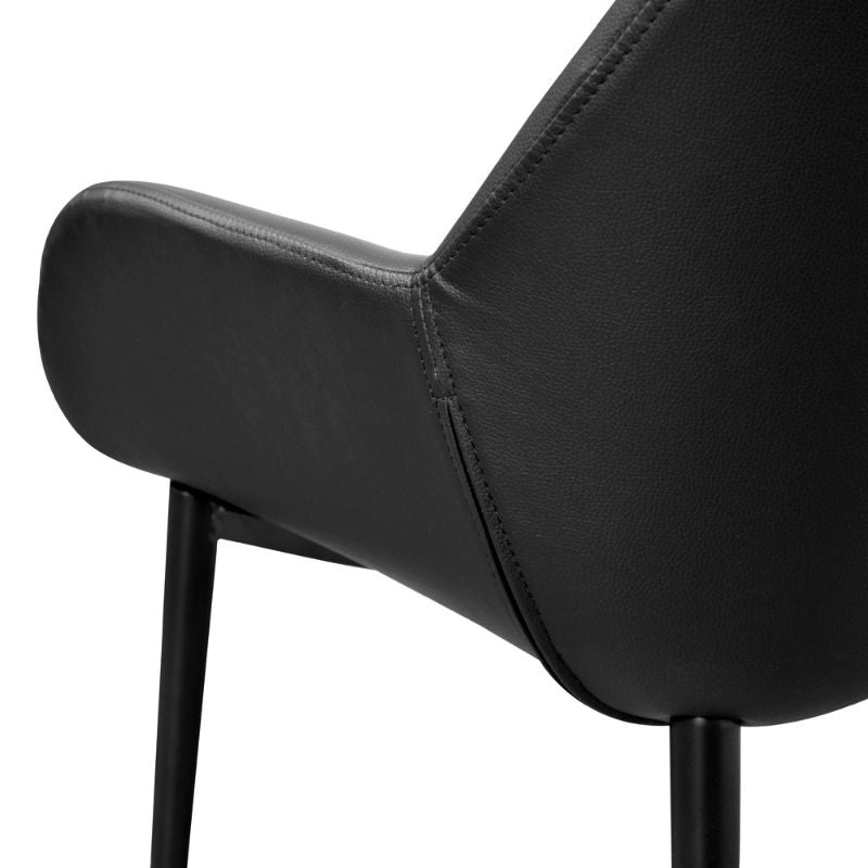 Middleton Dining Chair Black Legs Back Armrest
