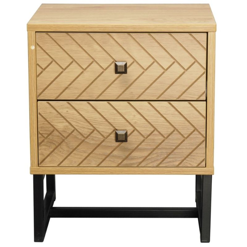 Milan Herringbone Bed Side Table