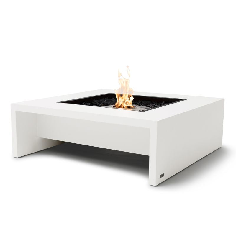 Mojito 40 Ethanol Fire Pit Table Bone Stainless Steel
