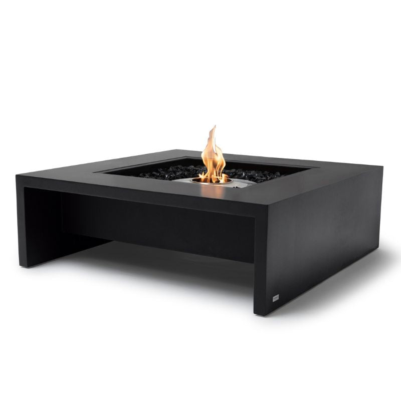 Mojito 40 Ethanol Fire Pit Table Graphite Stainless Steel