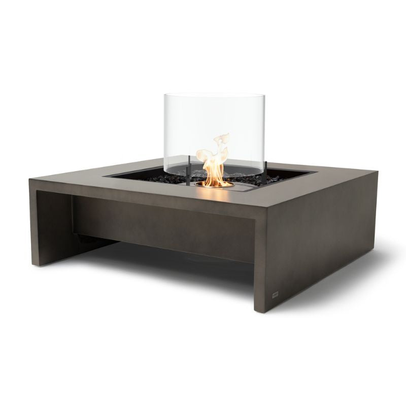 Mojito 40 Ethanol Fire Pit Table Natural Stainless Steel Round