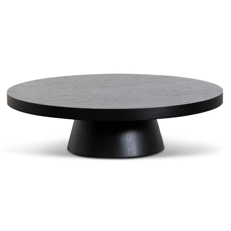 Moore 110CM Round Coffee Table Black Front View