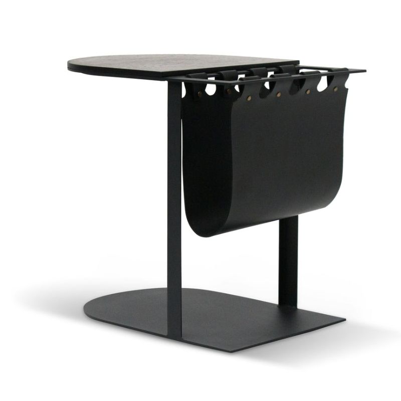 Morley 50CM Wooden Side Table Black