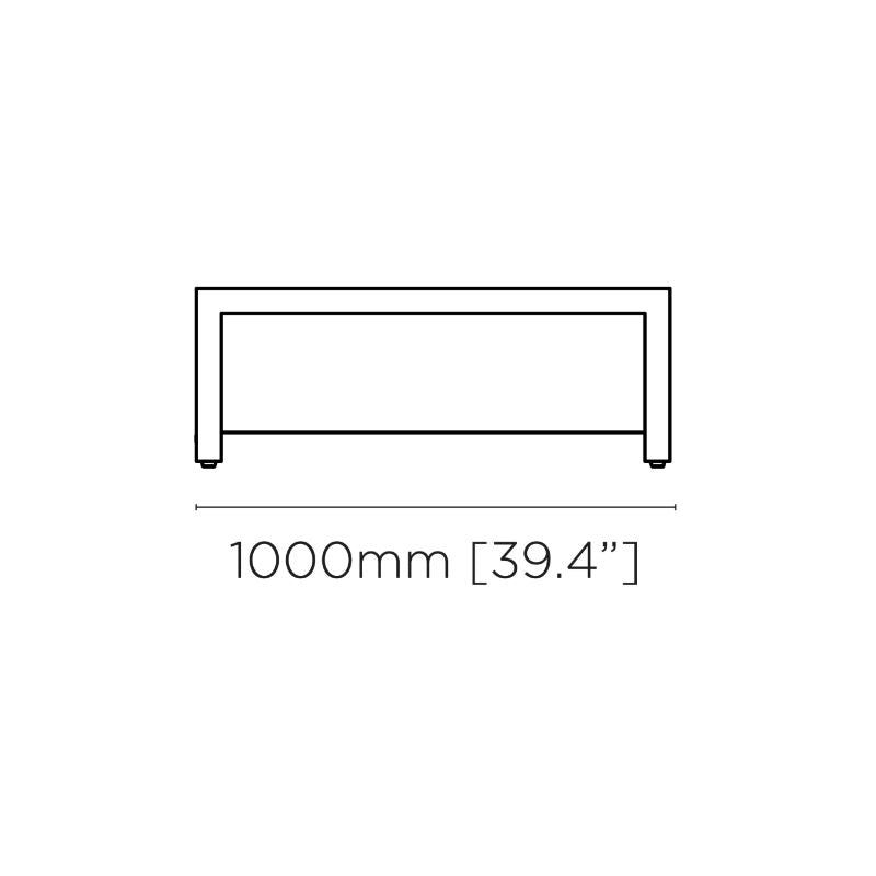Niche L40 Concrete Coffee Table Front Drawing