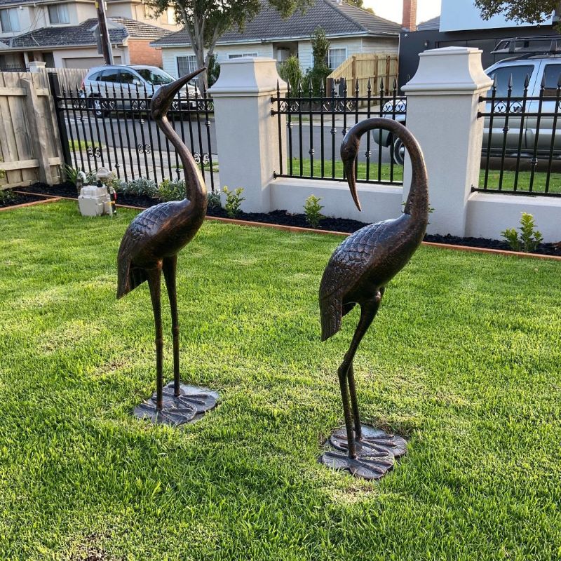 Niles And Frasier Cranes Cast Aluminium Set Of 2