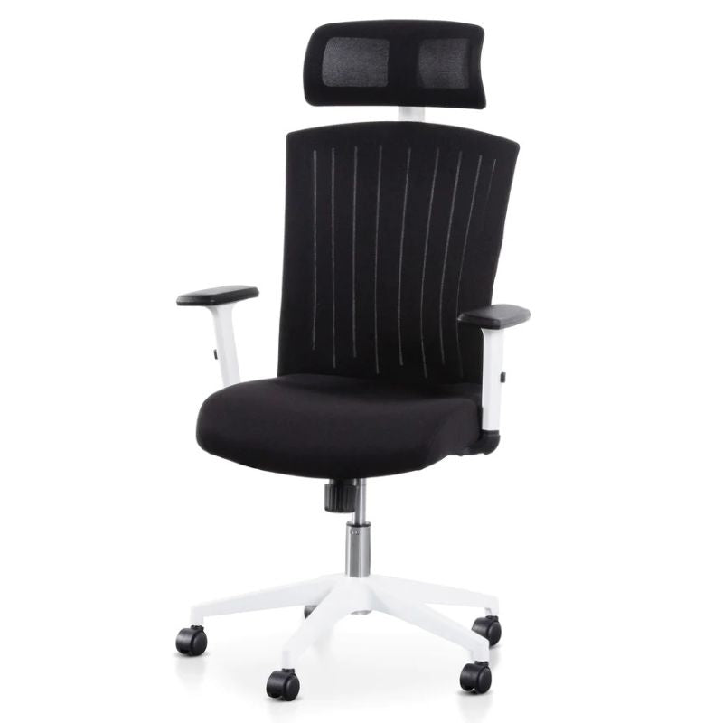 Noblewood Office Chair Black And White Angle