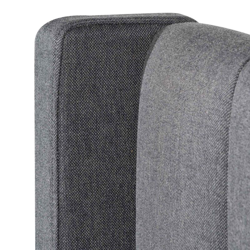 Northridge Fabric Single Bed Frame Charcoal Grey Foam
