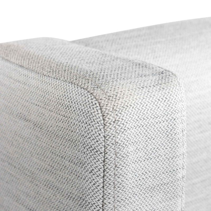 Northridge Fabric Single Bed Frame Pearl Grey Handle