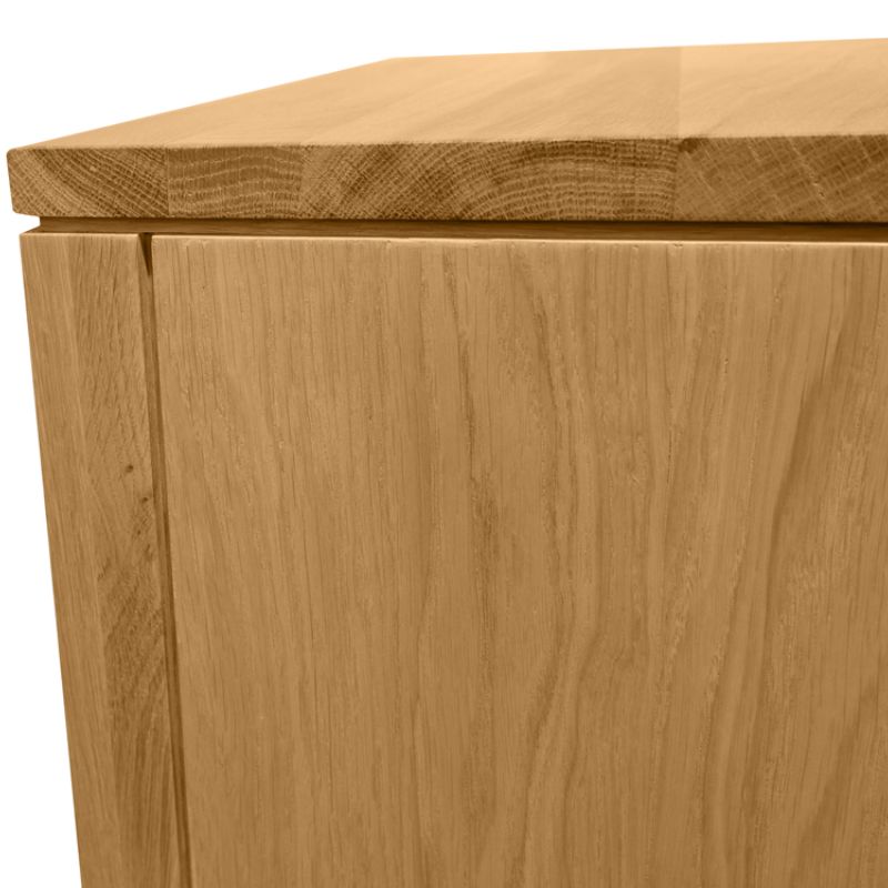 Norwood 2 Drawer Wooden Bedside Table Side Closeup