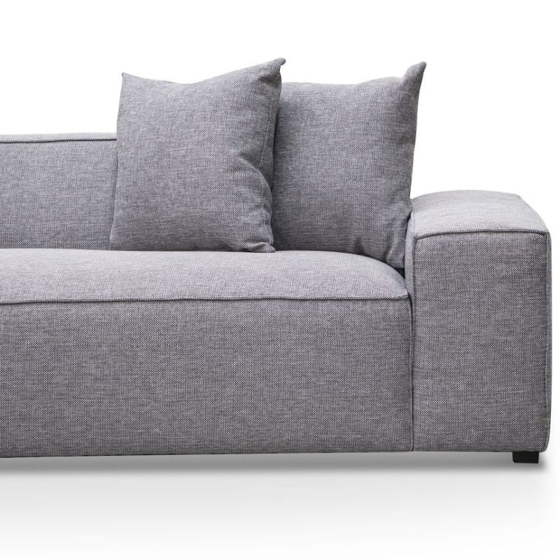 Oakhaven 3 Seater Left Chaise Sofa Graphite Grey Right Side View