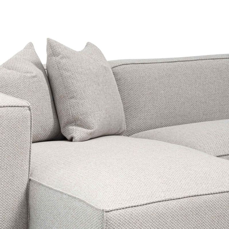 Oakhaven 3 Seater Right Chaise Fabric Sofa Sterling Sand Top View