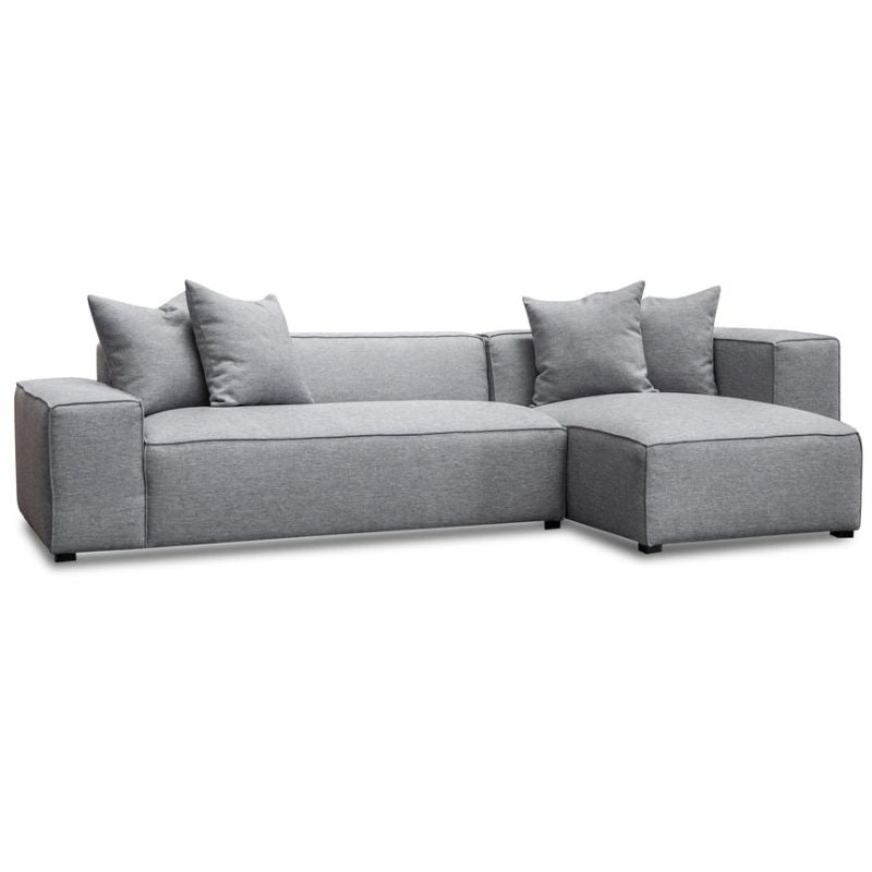 Oakhaven 3 Seater Right Chaise Sofa Graphite Grey