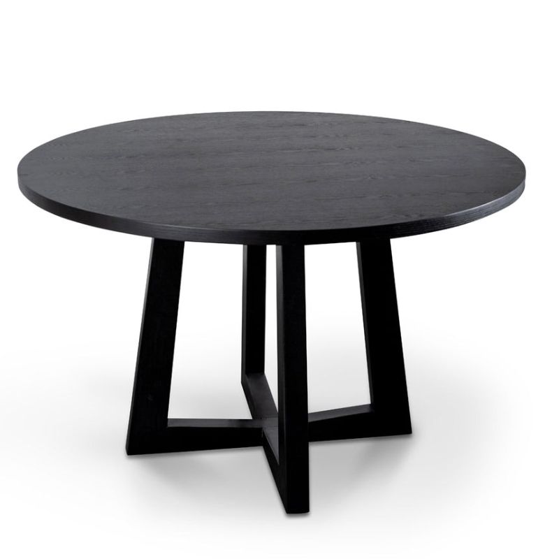 Oakhurst 120CM Round Wooden Dining Table Black