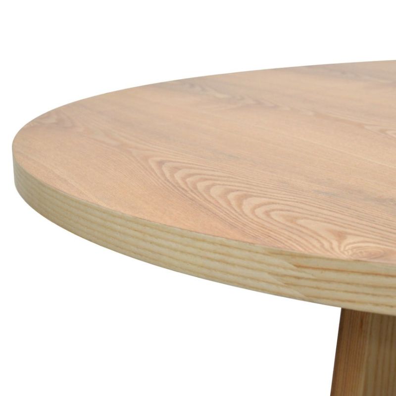 Oakhurst 120CM Round Wooden Dining Table Natural Top Wood View