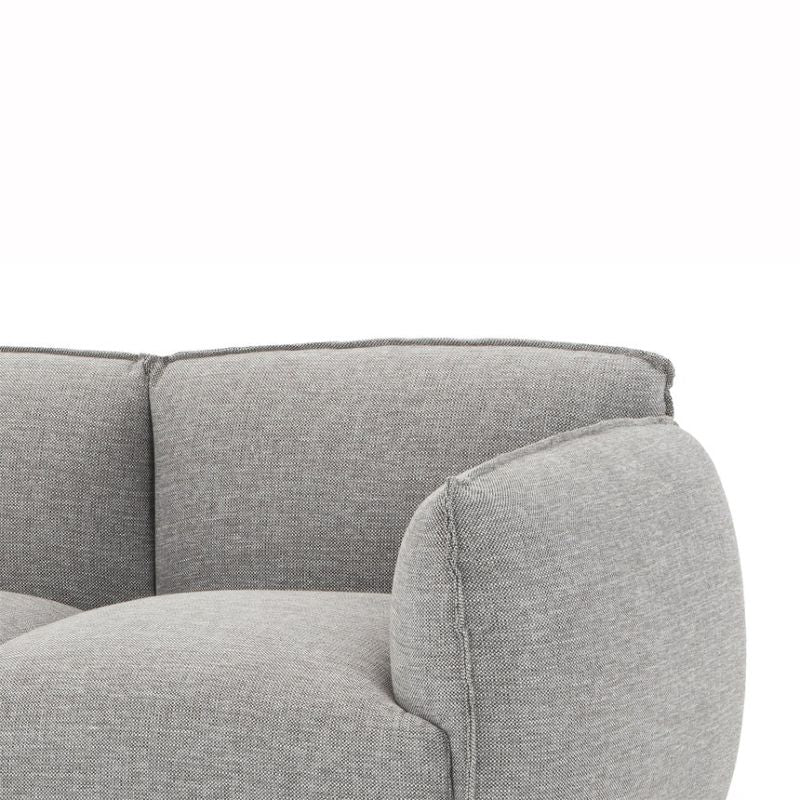 Oldfield 3 Seater Fabric Sofa Graphite Grey Right Side