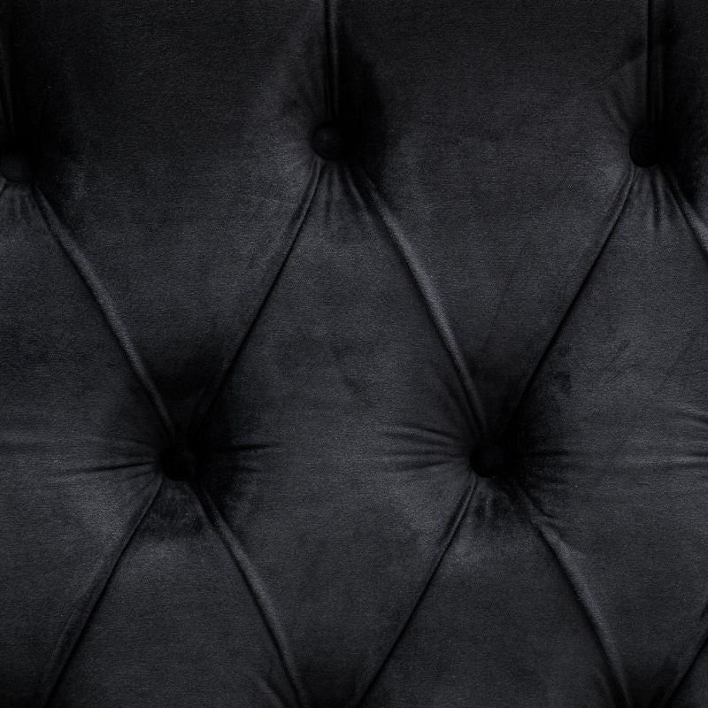 Olmewood King Bed Frame Black Stitch