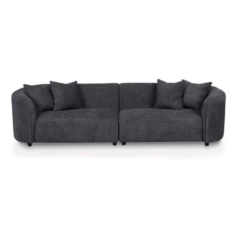 Osbourne 4 Seater Sofa Charcoal Fleece Front