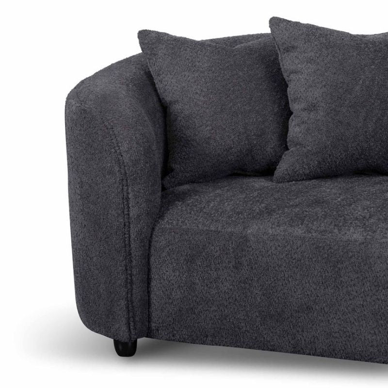 Osbourne 4 Seater Sofa Charcoal Fleece Right Bottom