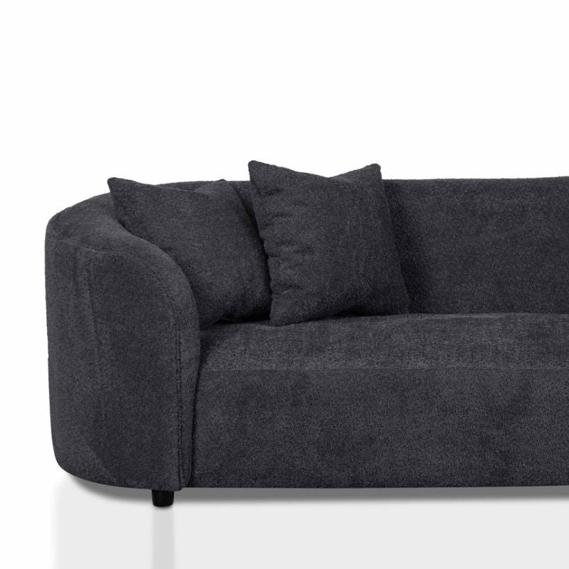 Osbourne 4 Seater Sofa Charcoal Fleece Right Side