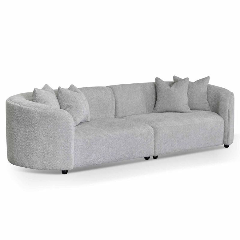 Osbourne 4 Seater Sofa Light Grey Fleece Angle Right