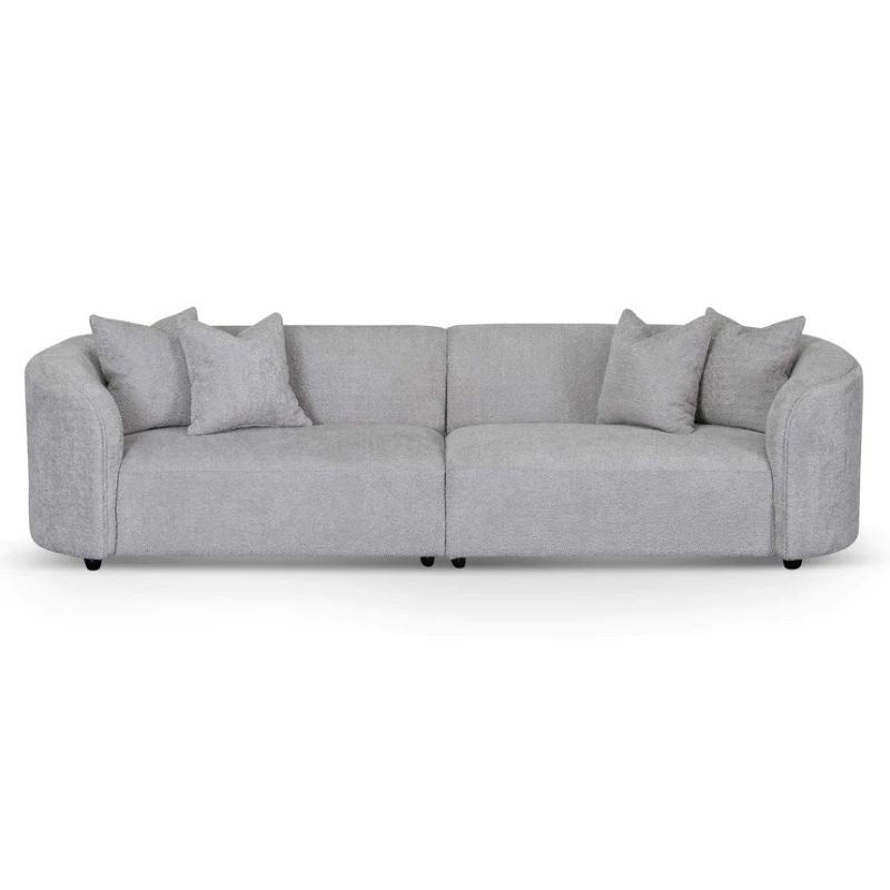 Osbourne 4 Seater Sofa Light Grey Fleece Front