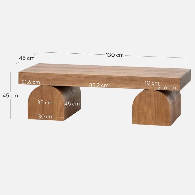 Pendleton 130CM Elm Coffee Table Natural Specifications