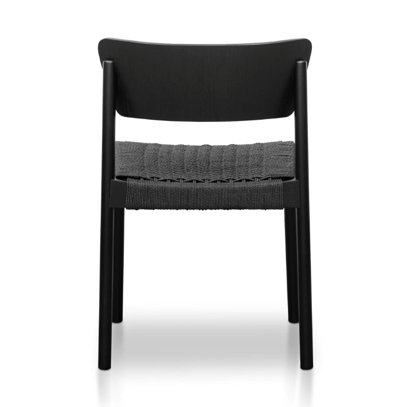Penrose Rope Seat Seat Dining Chair Black Back