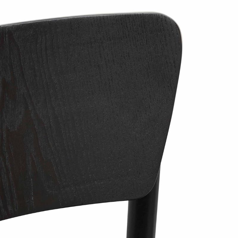 Penrose Rope Seat Seat Dining Chair Black Backrest Right