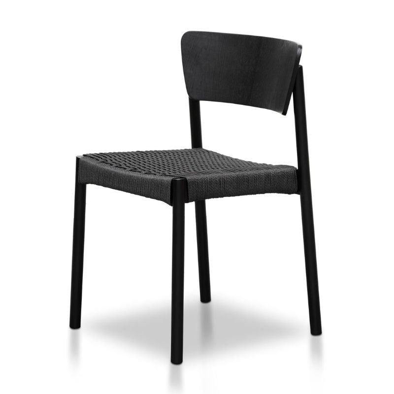 Penrose Rope Seat Seat Dining Chair Black