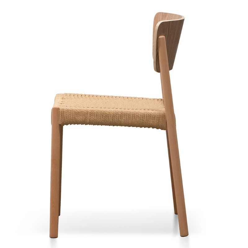 Penrose Rope Seat Seat Dining Chair Natural Side
