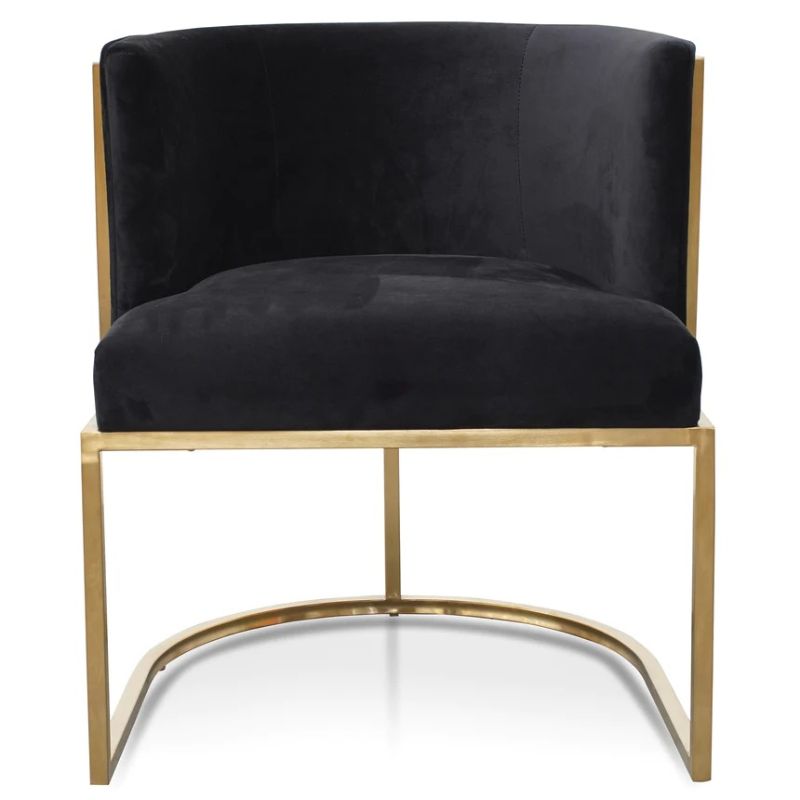 Penwood Lounge Chair Brushed Black Gold Full