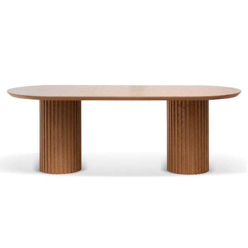 Pinefield 220CM Wooden Dining Table Natural Front View