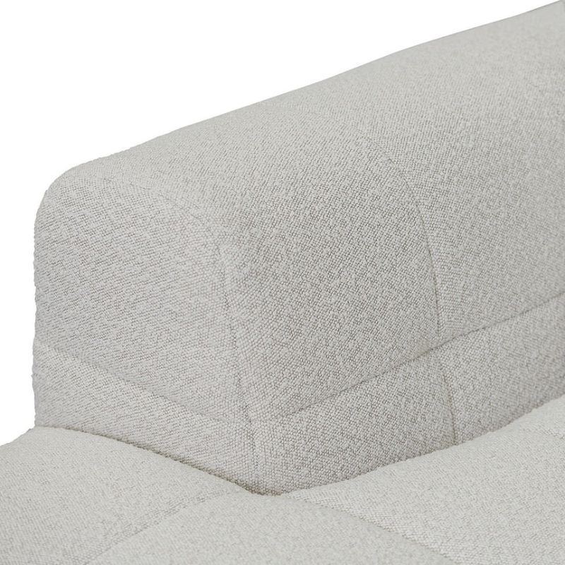 Pinevalley Fabric Left Chaise Sofa Pearl Boucle Handrest