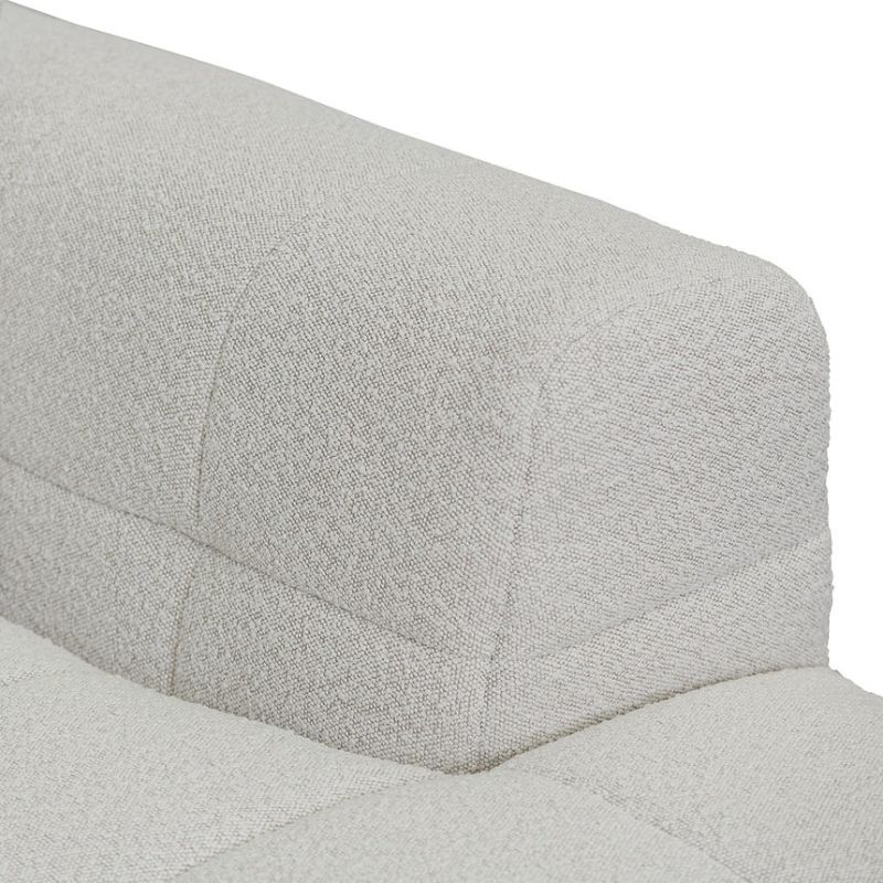 Pinevalley Fabric Right Chaise Sofa Pearl Boucle Backrest