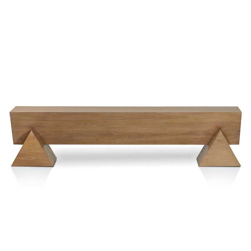 Pozieres 190CM Elm Bench Natural Front View