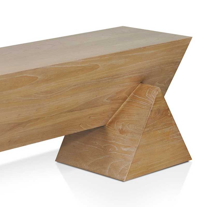 Pozieres 190CM Elm Bench Natural Right Side View