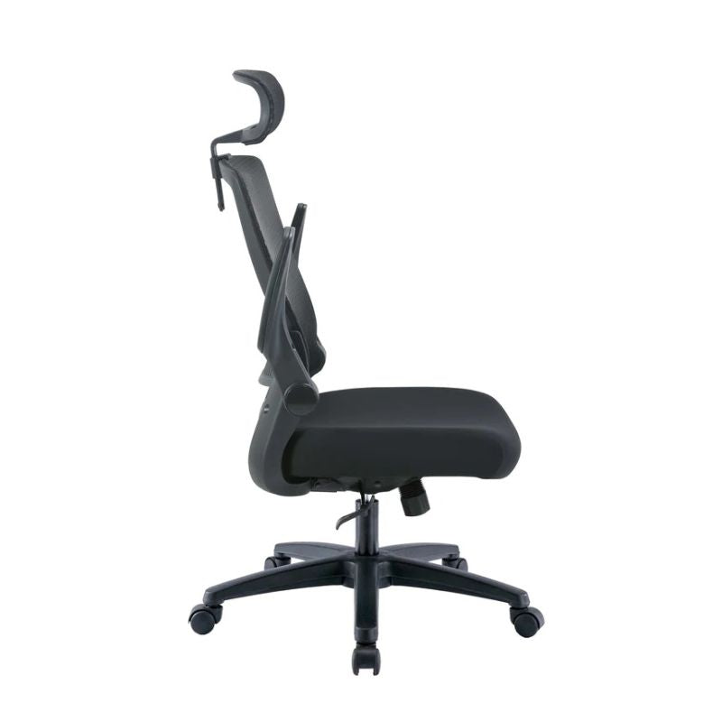 Prestwick Mesh Ergonomic Office Chair Black Side