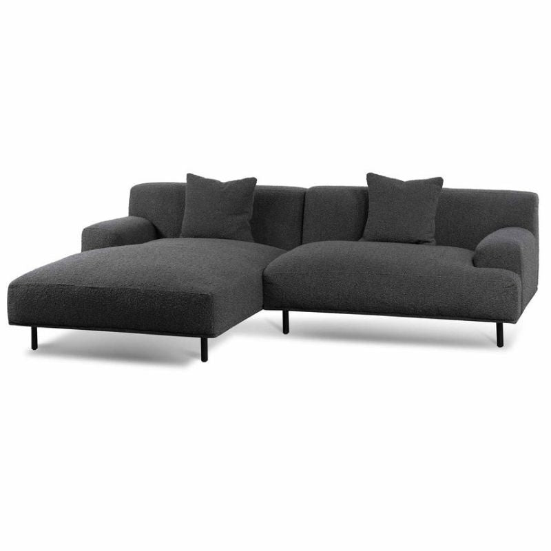 Quarrybay Left Chaise Sofa Charcoal Boucle