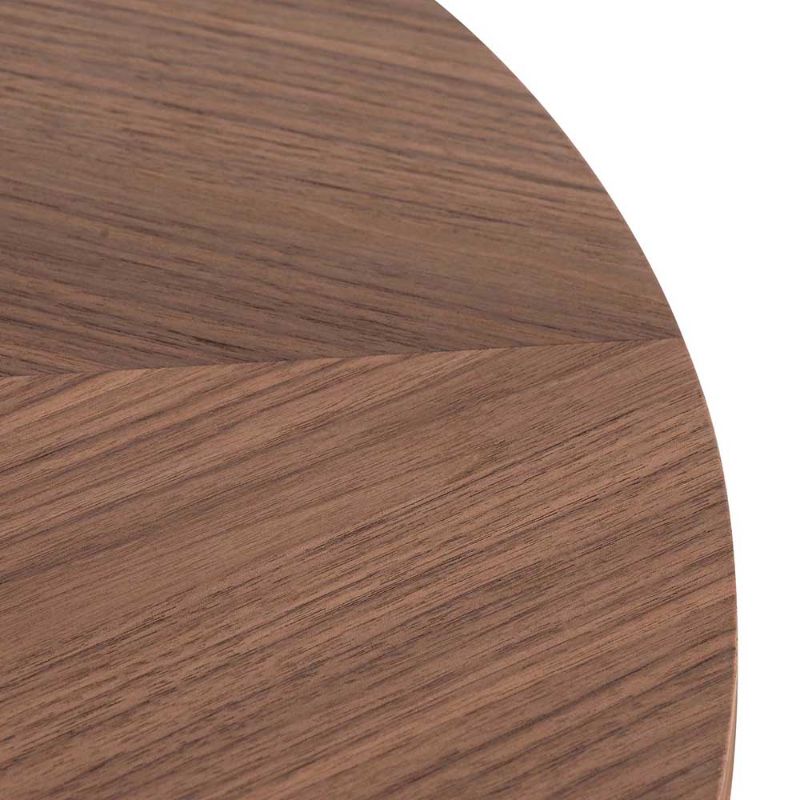 Radcliffe 100CM Wooden Round Coffee Table Walnut Table Top