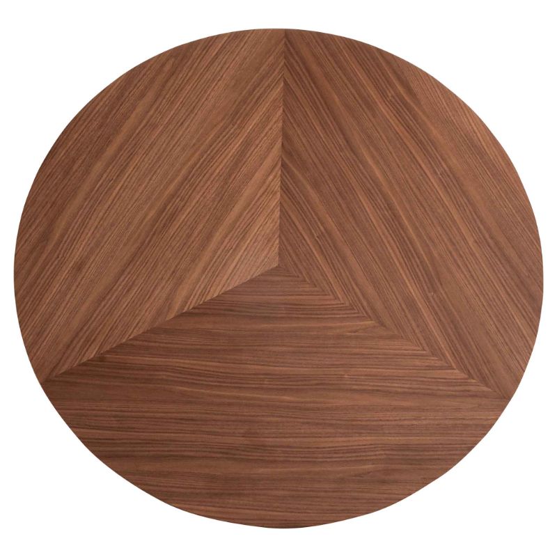 Radcliffe 100CM Wooden Round Coffee Table Walnut Wooden Top Finishing