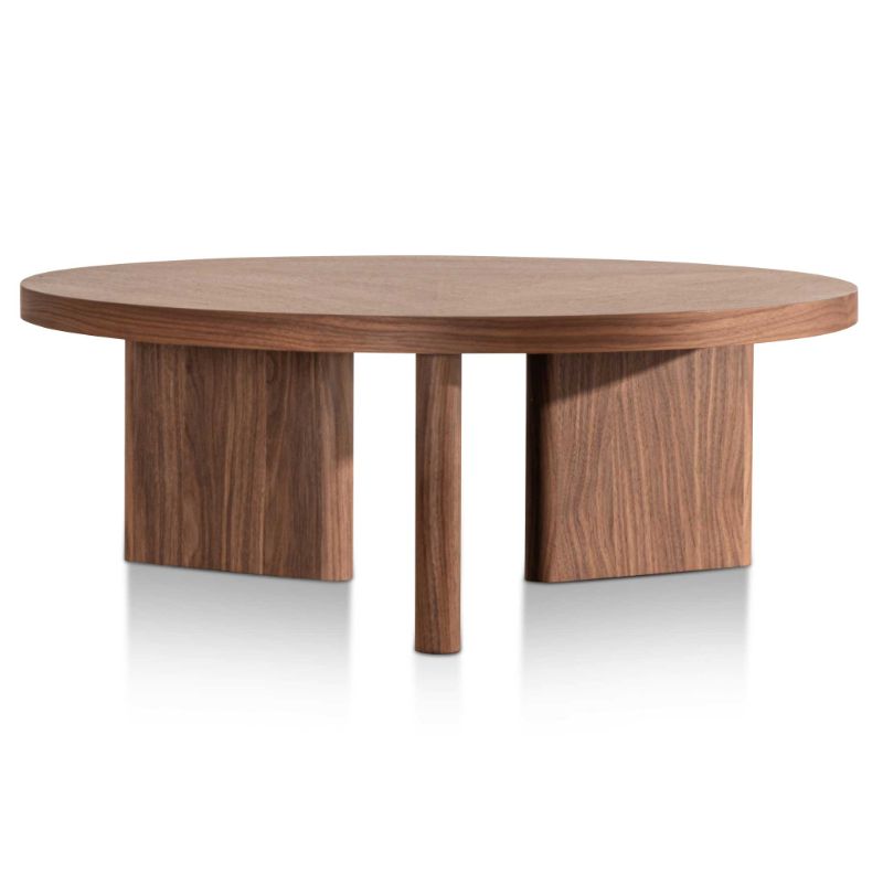 Radcliffe 100CM Wooden Round Coffee Table Walnut