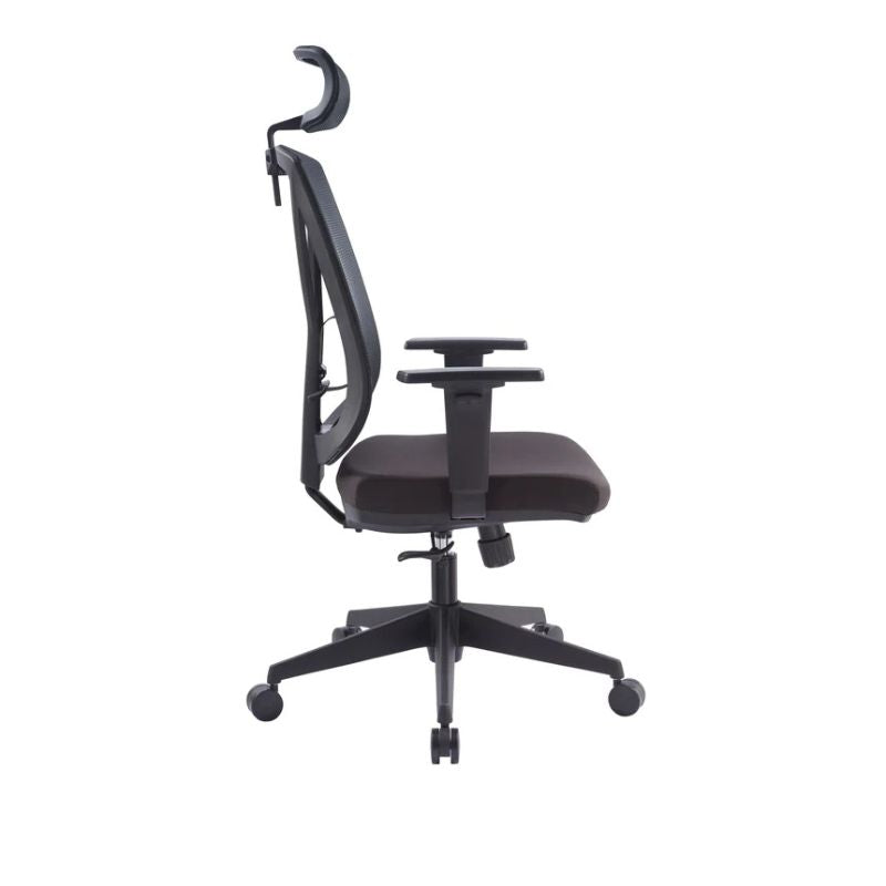 Radford Mesh Ergonomic Office Chair Black Side