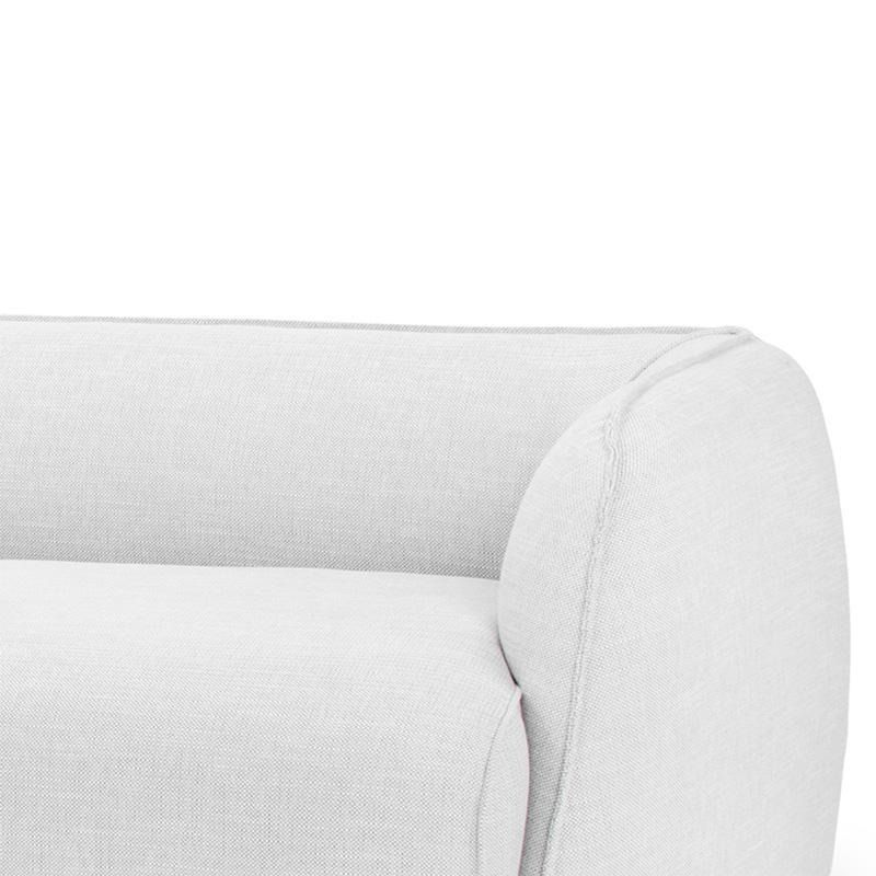 Ravenfield 3 Seater Left Chaise Fabric Sofa Light Texture Grey Side View