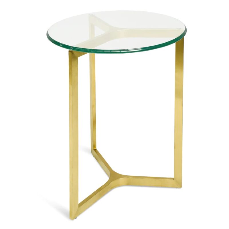 Ravenwood Round Glass Side Table Angle