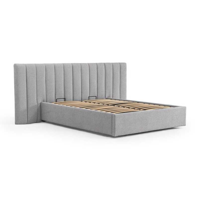 Ridgemont Wide Base King Sized Bed Frame Spec Grey Angle View