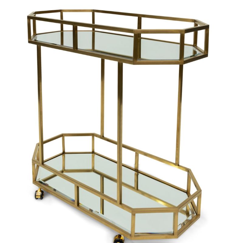 Rockwell Bar Cart Mirror And Base Angle View