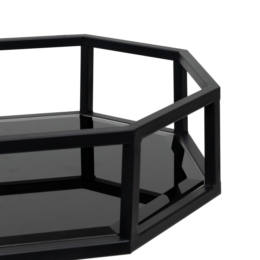 Rockwell Bar Cart Mirror And Base Black Top View