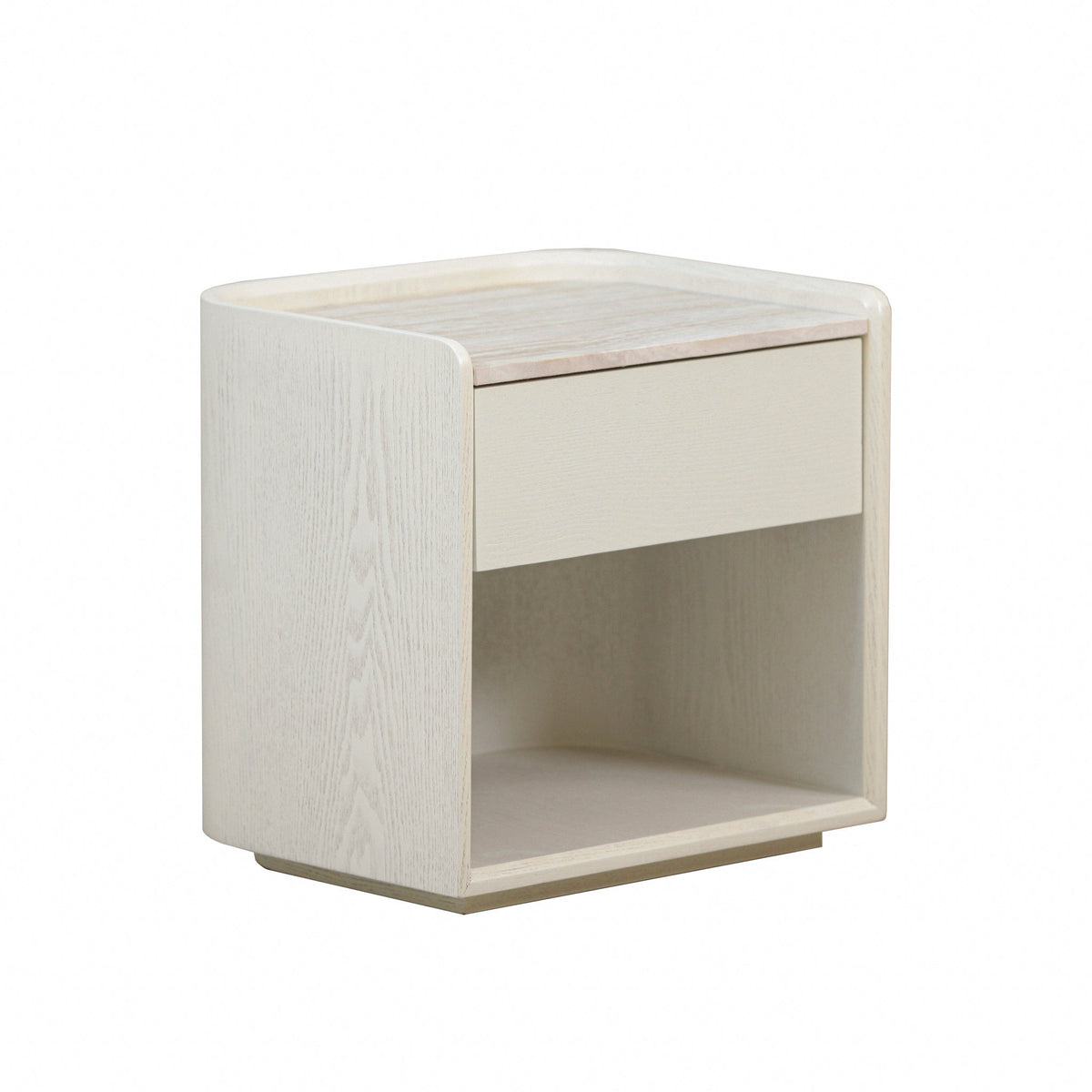 Whitridge 50cm Travertine Bedside Table